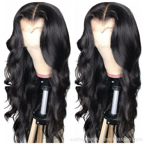 Cheap Wholesale Virgin Hair Vendors Lace Frontal Wig Bleached Knots Raw Mink Brazilian Human Hair Lace Front Wig With Baby Hair